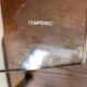 Curved glass firewall