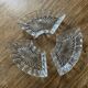 Set of 3 cut glass aperitif bowls - old, vintage