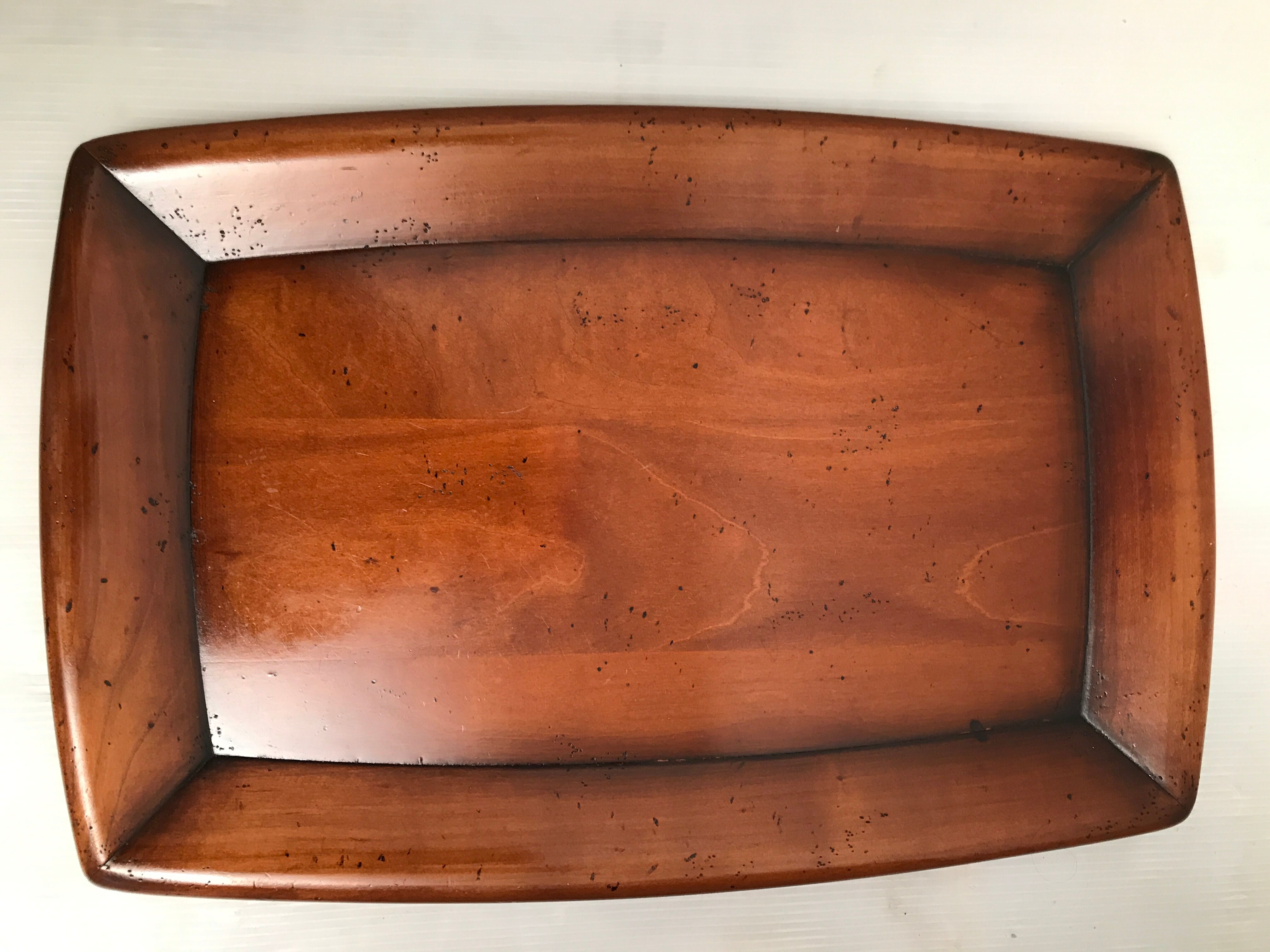 Coffee table bar trunk oval vintage cherry 70s-80s