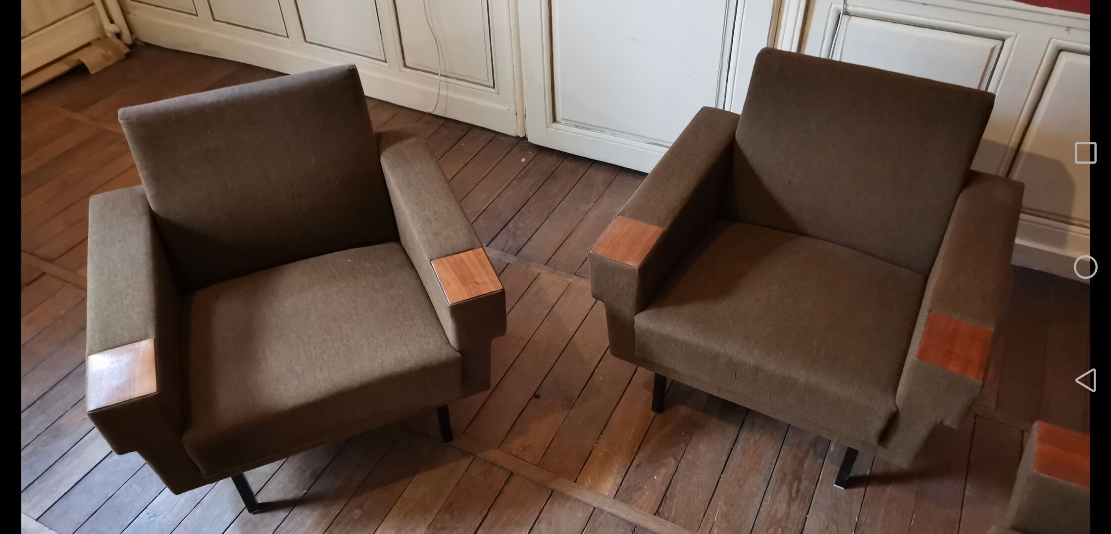 Sofa sofa daybed convertible 60 years 70 khaki