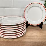 Set of 9 Pillivuyt dessert plates