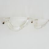 Pair of Ezan style glass wall lights from the 30s and 40s