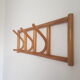 Wooden wall coat rack