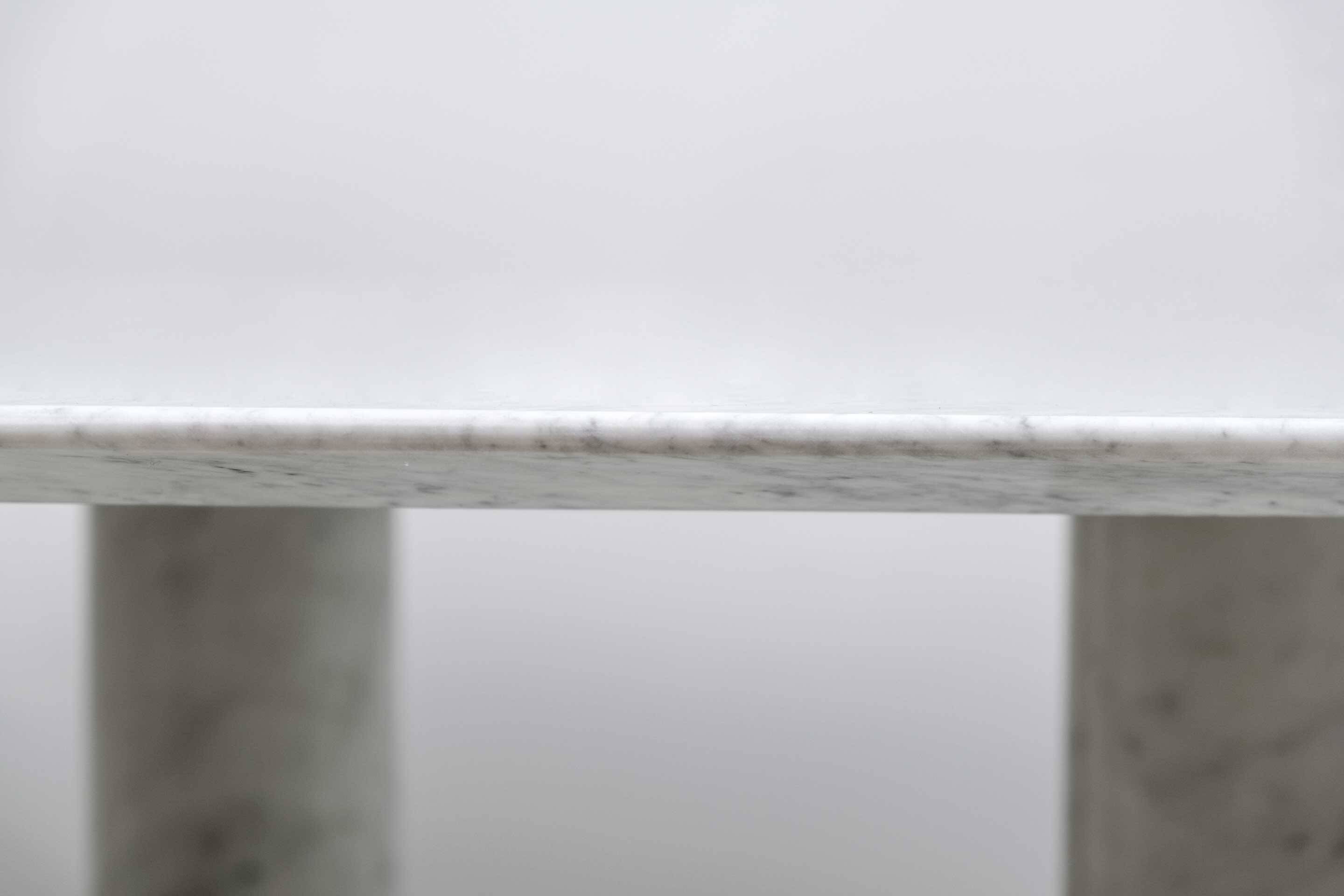 Mario Bellini Italian Carrara Marble Oval Dining Table for Cassina, 70s