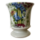 Adorable small porcelain vase from Paris with floral decoration.