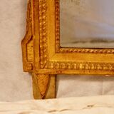 Miroir bois doré d’époque Louis XVI 90x52cm