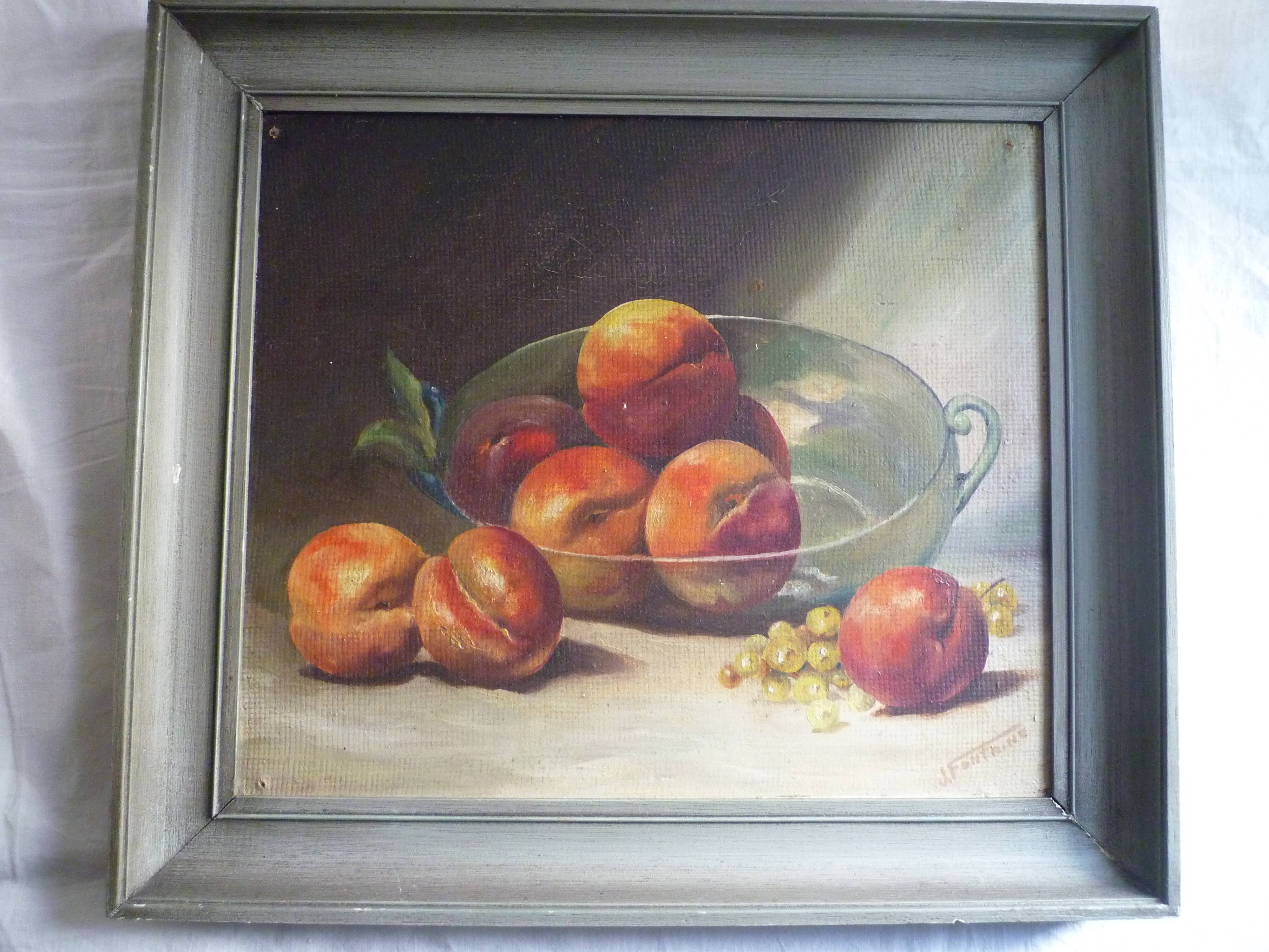 Still Life with Early Twentieth Century Peaches