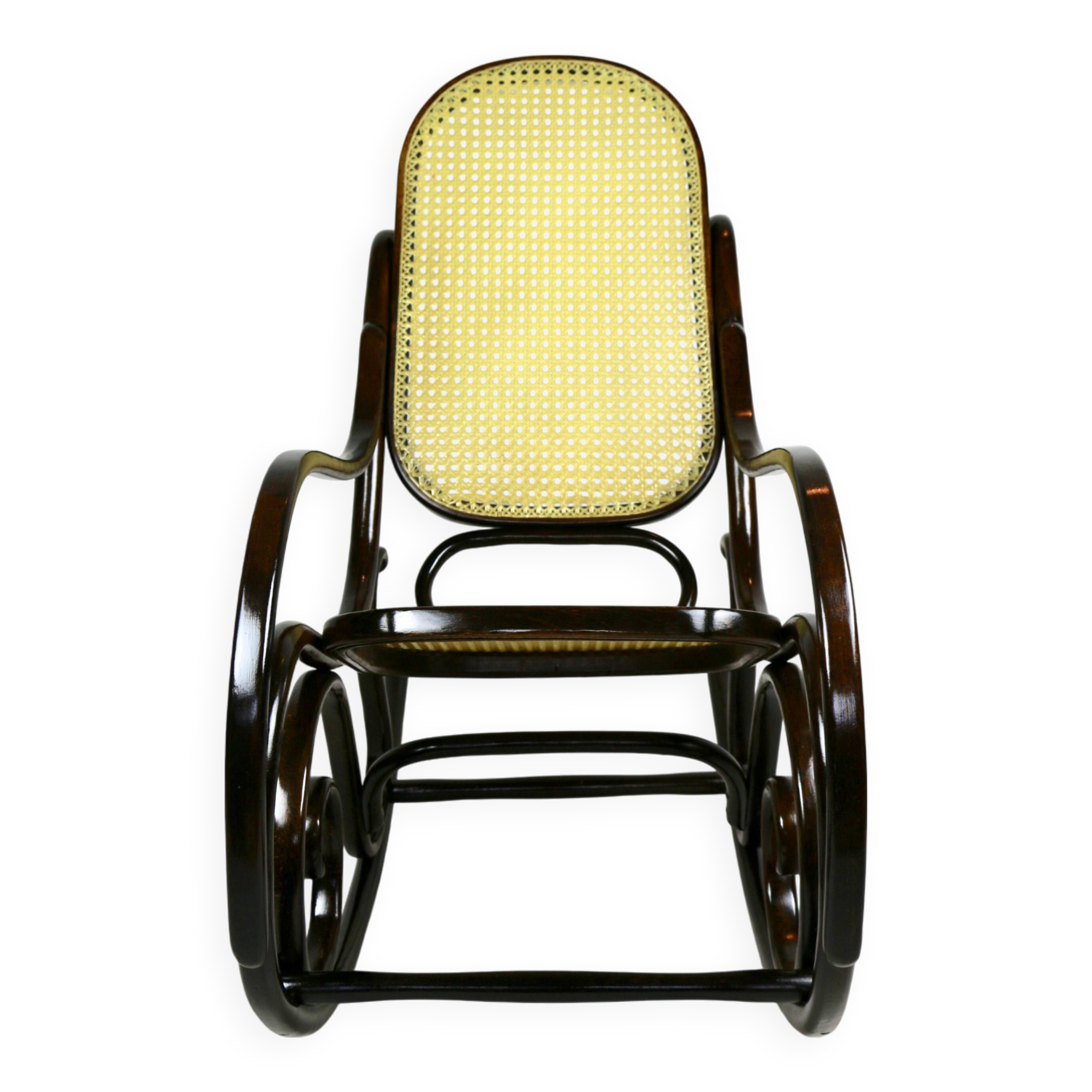 Vintage Brown Rocking Chair by Michael Thonet