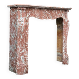 Louis XV style fireplace in Rance marble circa 1900