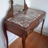 Art Deco dressing table marble top 2 drawers