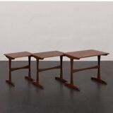 Kai Kristiansen rosewood nesting tables for Vildbjerg Möbelfabrik, Denmark 1960s
