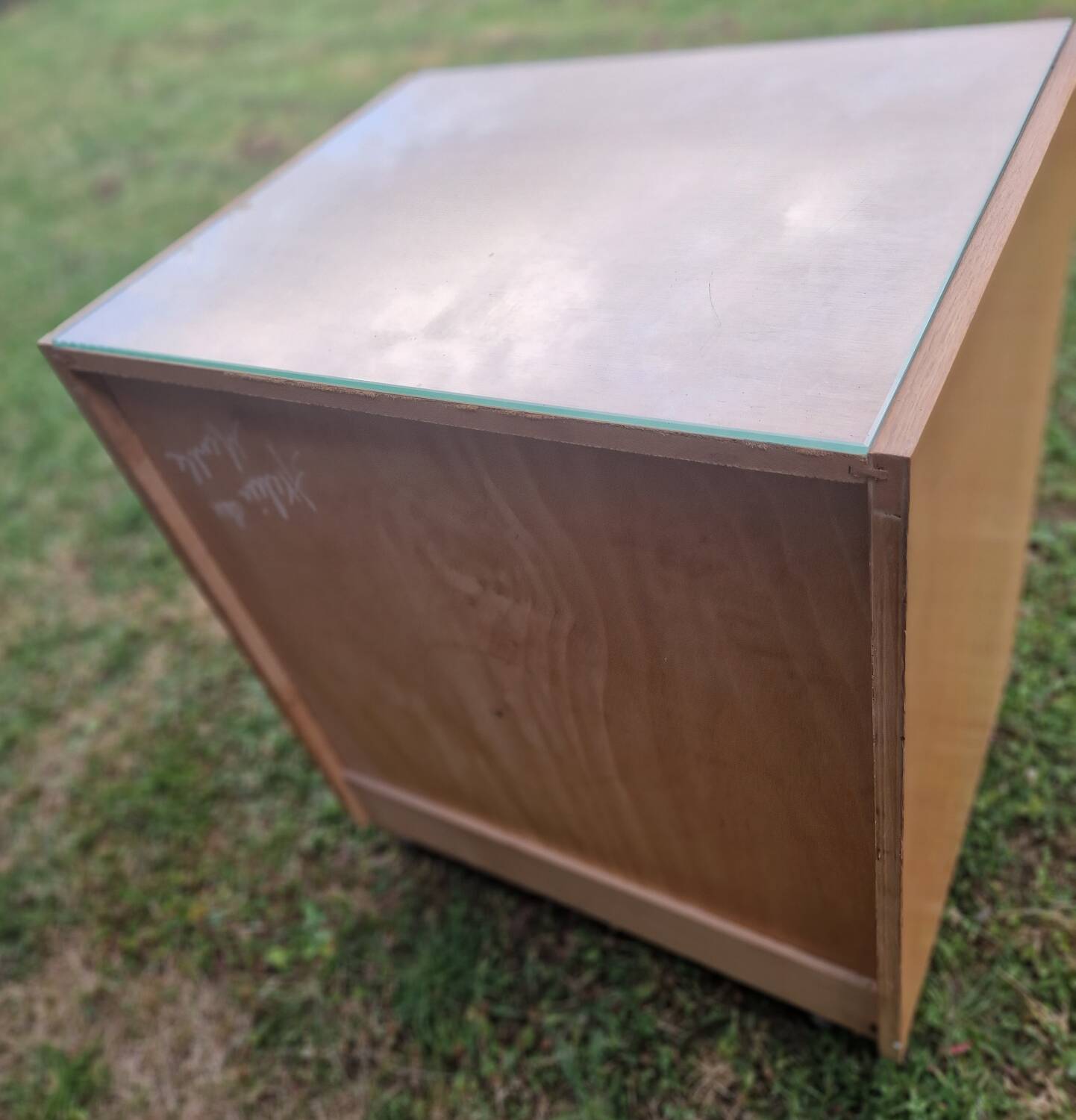 Small vintage oak veneer sideboard from the 1960s