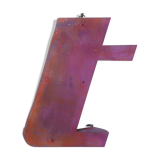 Letter to sign vintage metal "T".