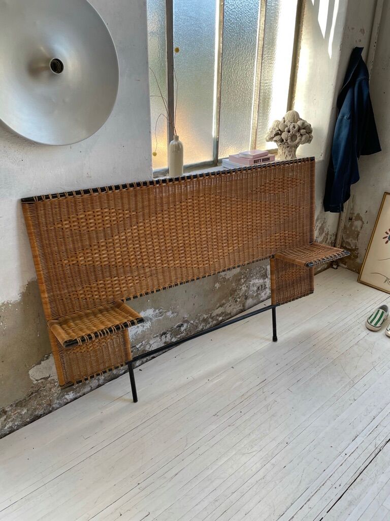 Metal and wicker headhead 50s