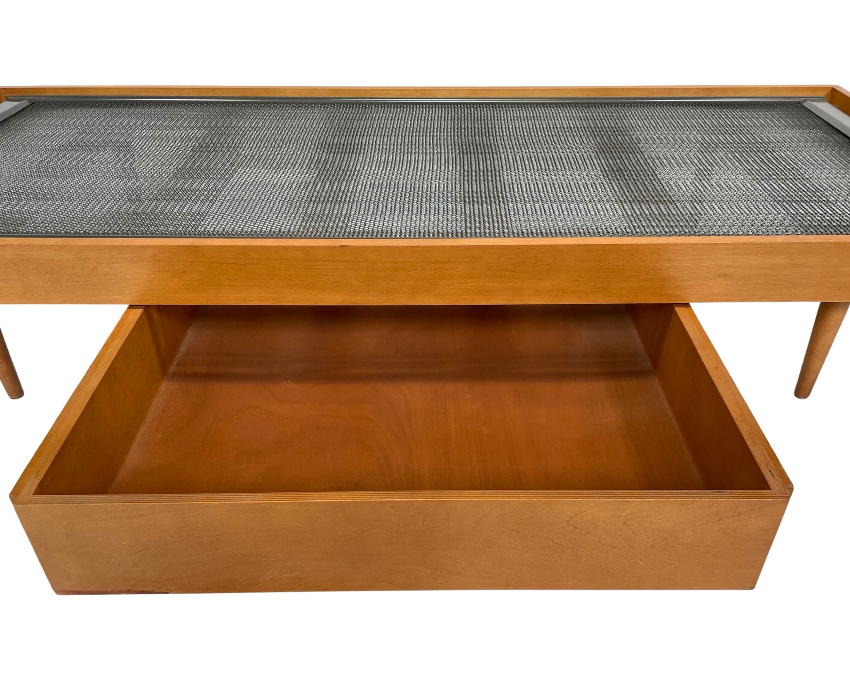 Vintage daybed 1960s minimalist design with drawer in wood