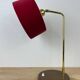 Vintage wood and brass lamp, 1950s