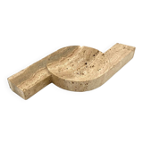 Brutalist travertine ashtray, Cerri Nestore, Italy, 1970s