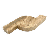 Brutalist travertine ashtray, Cerri Nestore, Italy, 1970s