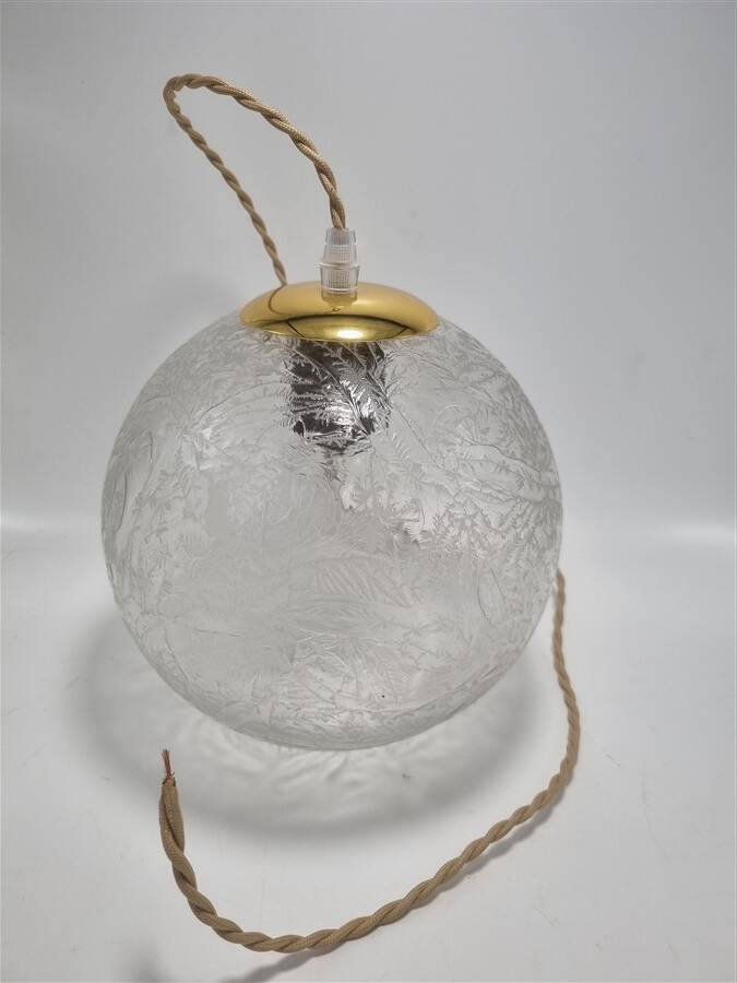Frosted glass pendant light