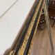 Authentic Antique Mercury Mirror with Parcloses and Ears – Golden Patina