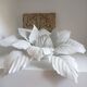 Leaf-shaped metal wall light