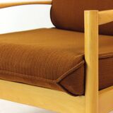 Elegant Lounge Chair In Oak, Czechoslovakia 1960s, 4 Available