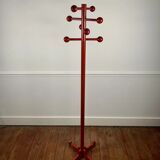 Porte manteau postmoderne rouge, Italie, 1980s