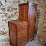 French storage cupboard from the 1920s–1930s – Cupboard with drawers and wardrobe.