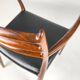 Danish Modern roosewood and leather Mod. 62 Niels Møller chair, 1962
