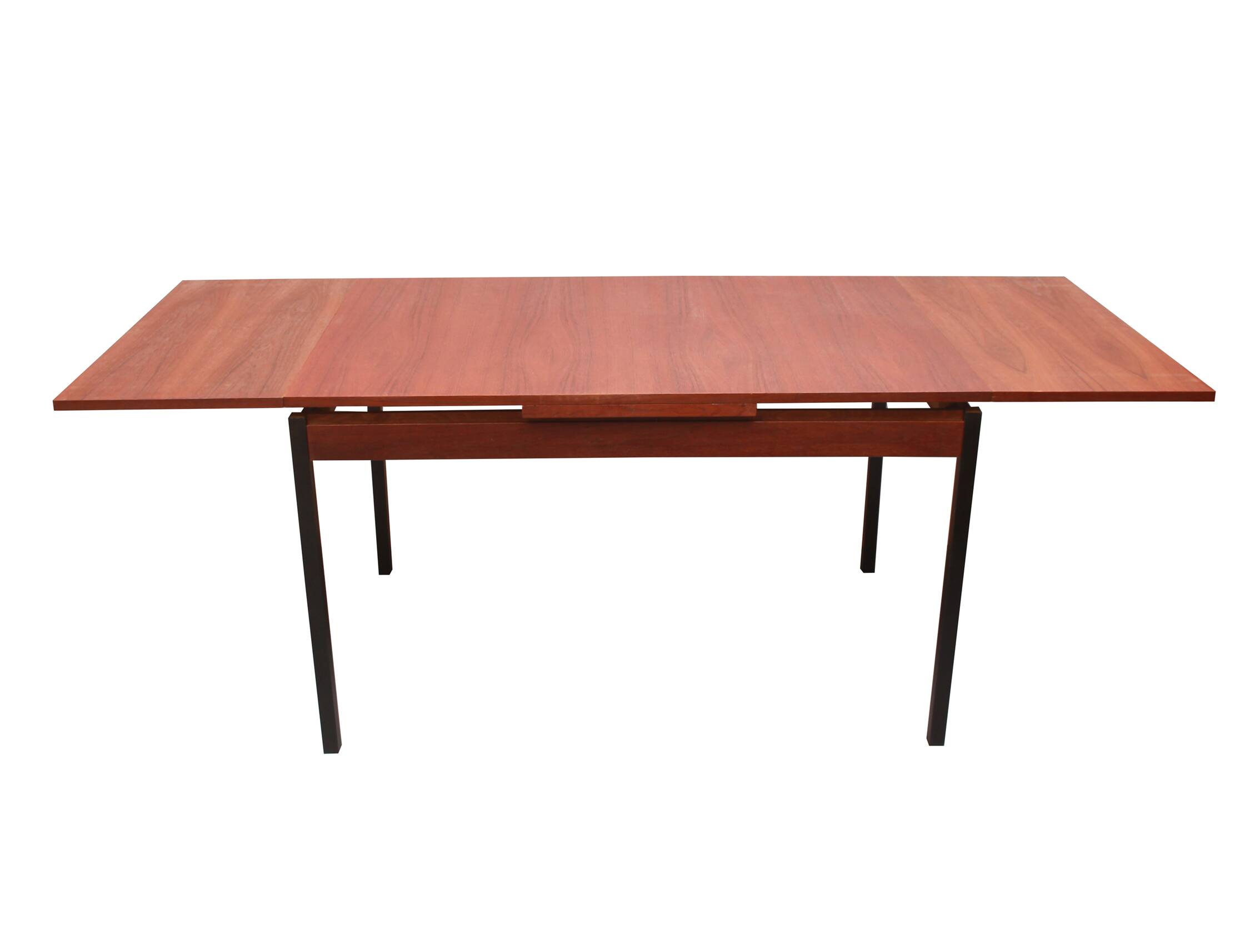 Table à manger extensible des années 60 en teck et métal