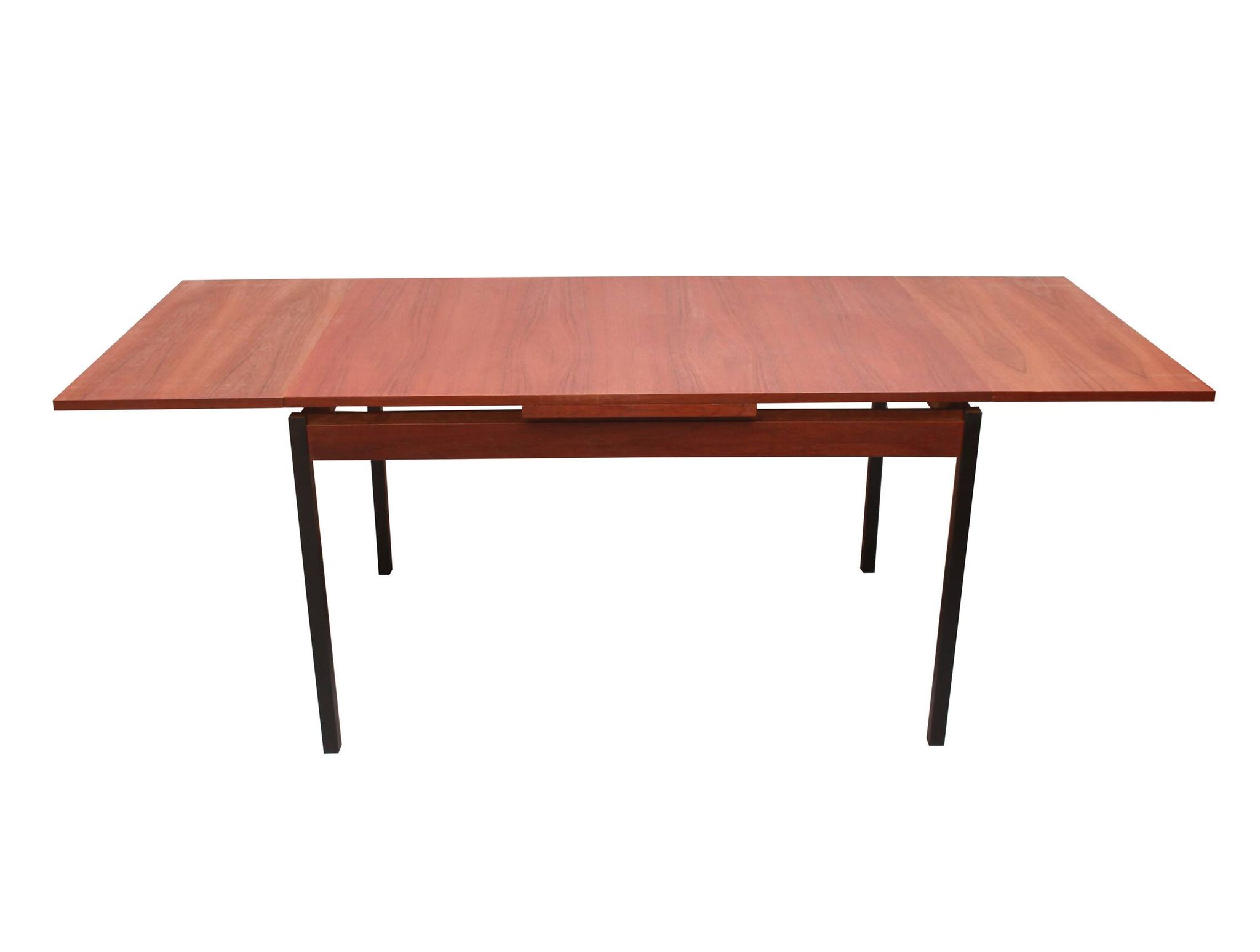Table à manger extensible des années 60 en teck et métal