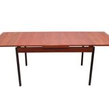 1960s extendible diningtable in teak and metal
