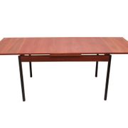 Table à manger extensible des années 60 en teck et métal