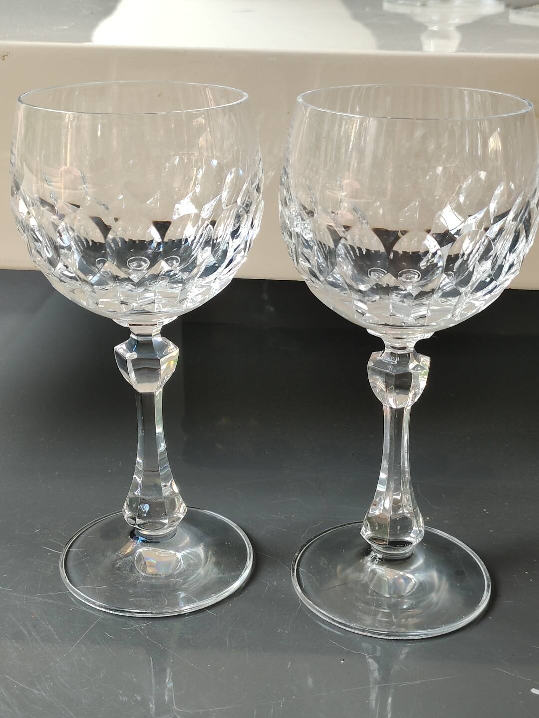 Lot 6. Boule glasses/Allegro model/Christinenhütte-Zwiesel. Tortoiseshell decoration