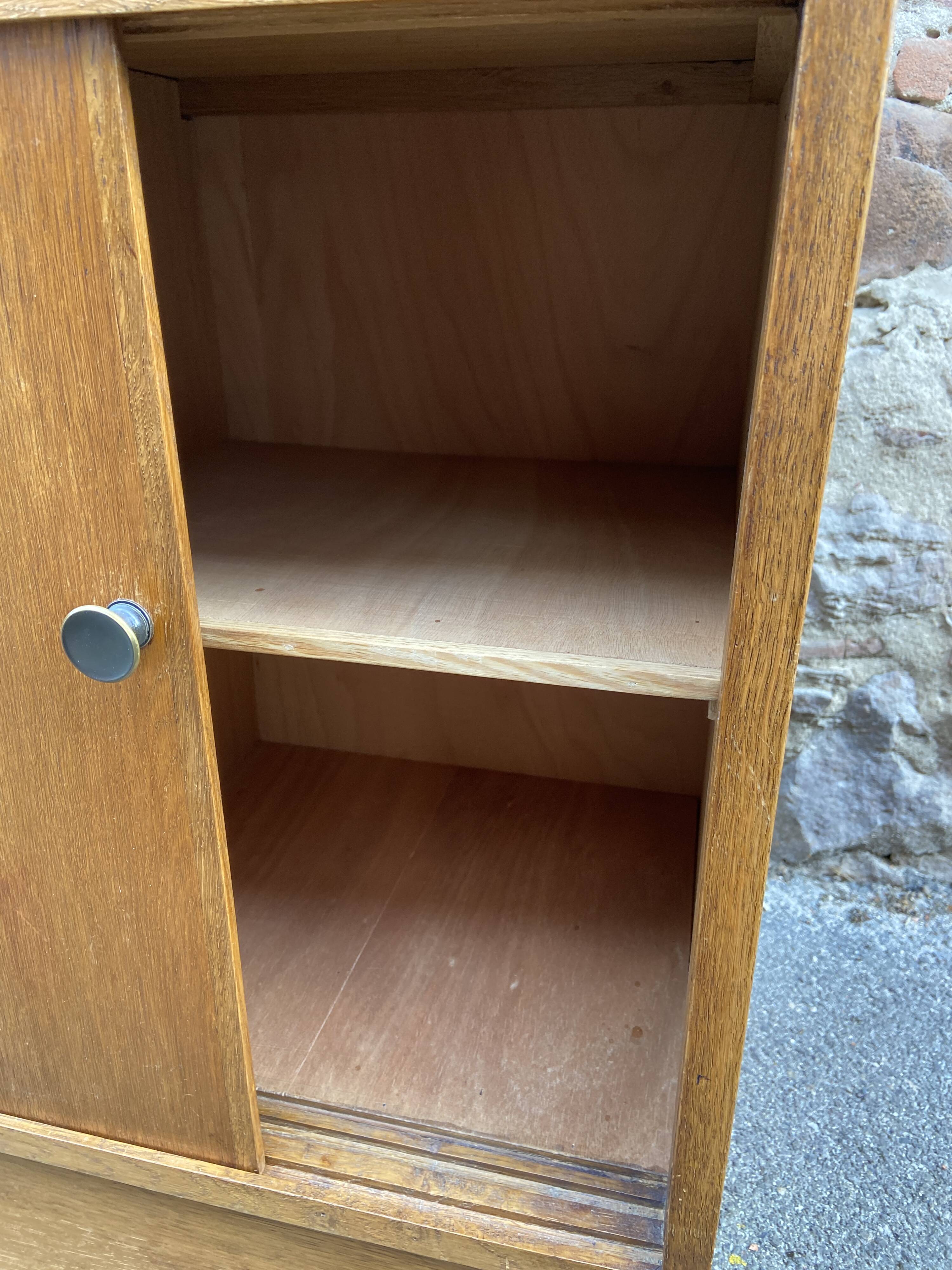 Oak Library 1960-70s French Design shop window industrial Art Deco