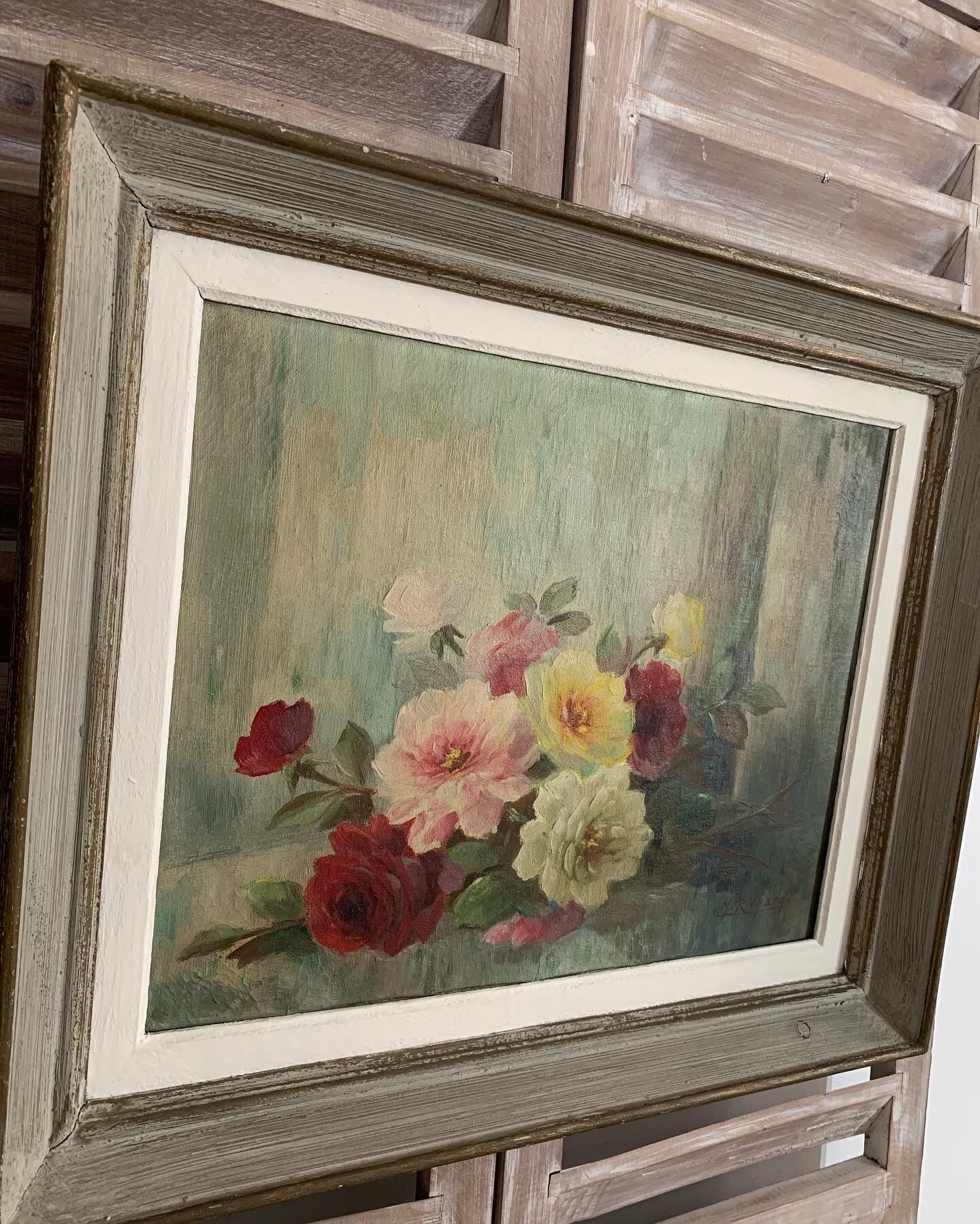 Vintage painting flowers
