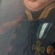 Antique original oil painting of an officer, large gentleman portrait painting