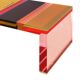 Studio Superego Modern Multicolor Plexiglass and Brass Feet Italian Coffee Table