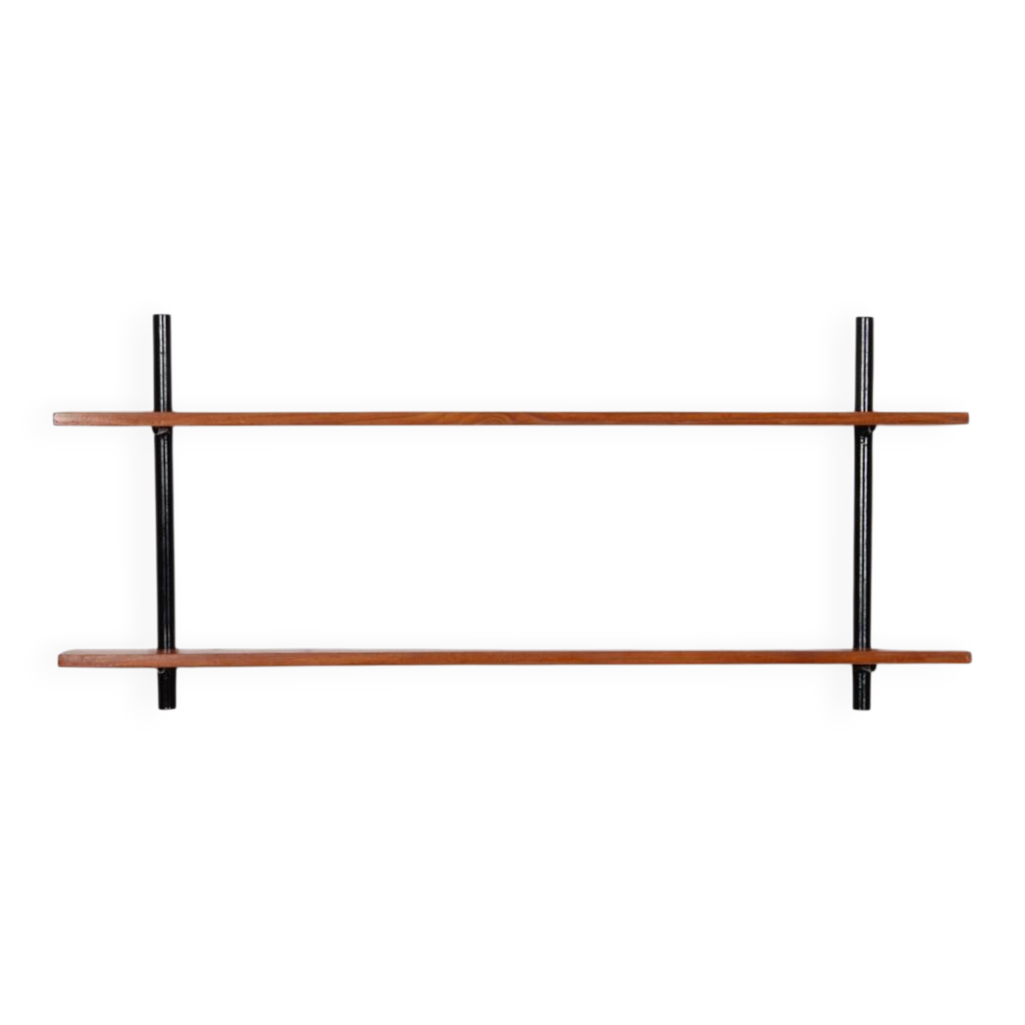 Vintage wooden and metal shelf, 1960