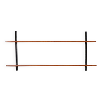 Vintage wooden and metal shelf, 1960