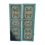 Pair of old painted wooden doors
