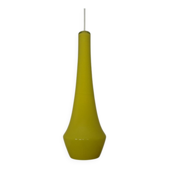 Yellow Teardrop Glass Ceiling Lamp from Holmegaard, Denmark, 1960s