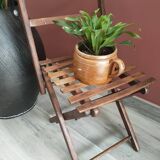 Small folding wooden chair