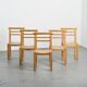 Solid beech chairs with log backs, French work, 1980
