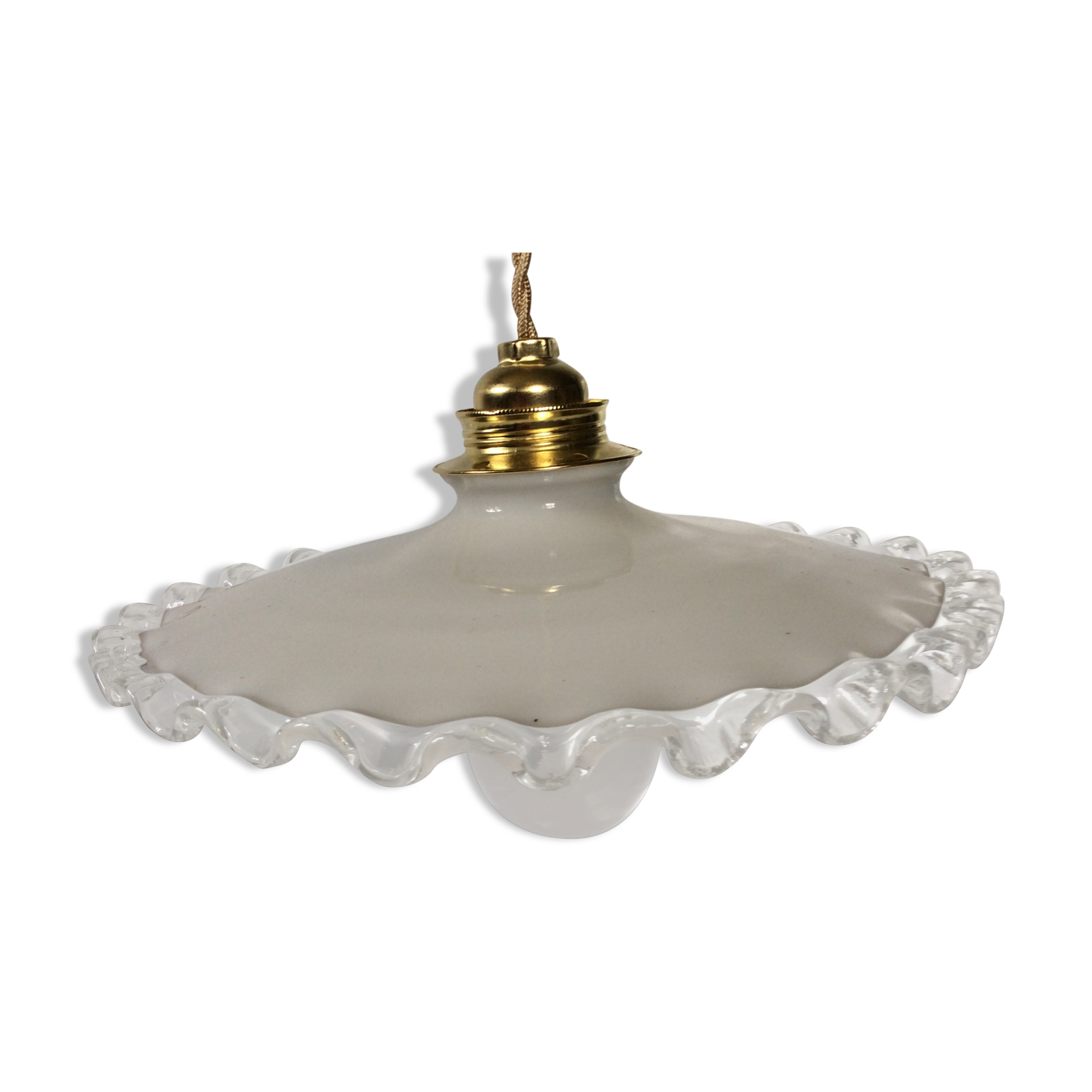 Vintage opaline hanging lamp