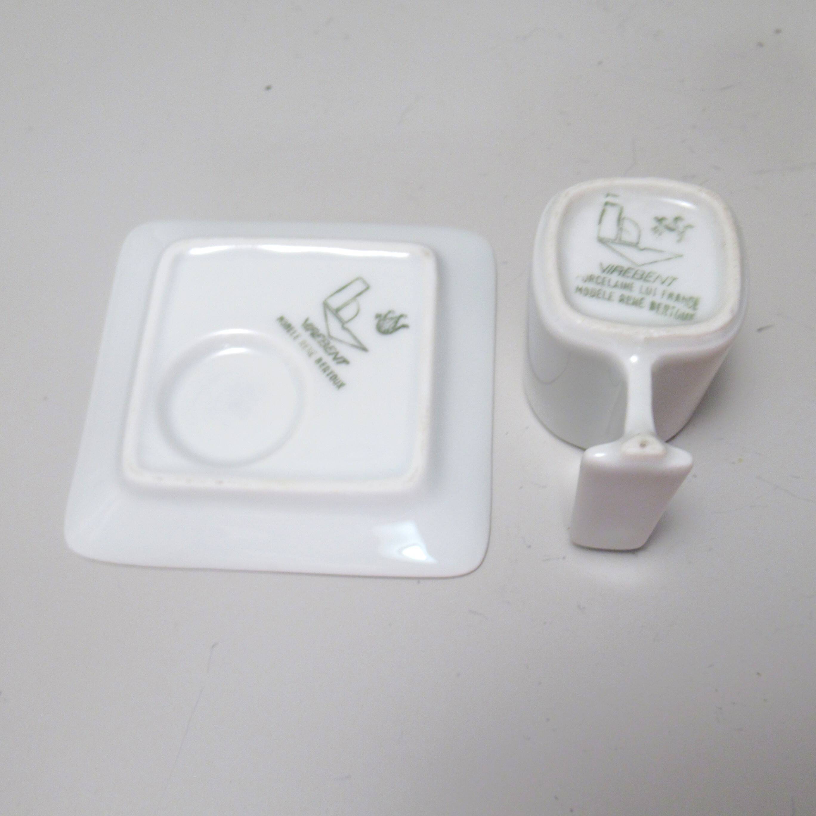 René Bertoux Virebent porcelain coffee service 1970