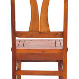 Set of 4 chairs in solid mahogany, vintage Art Nouveau, 1900