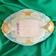 Rare and exquisite oval asparagus dish in Barbotine earthenware (majolica).