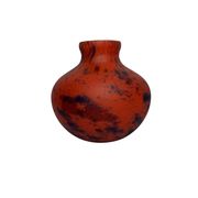 Art Deco, marbled glass round vase by Delatte Nancy circa 1930
