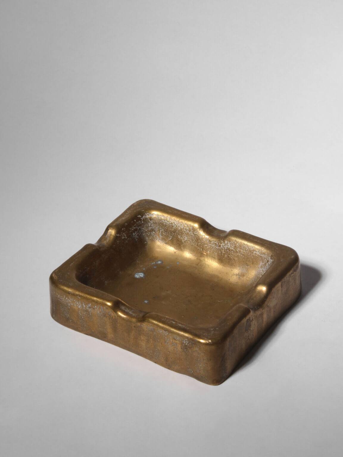 Cendrier en bronze brutalisme organique, années 1960